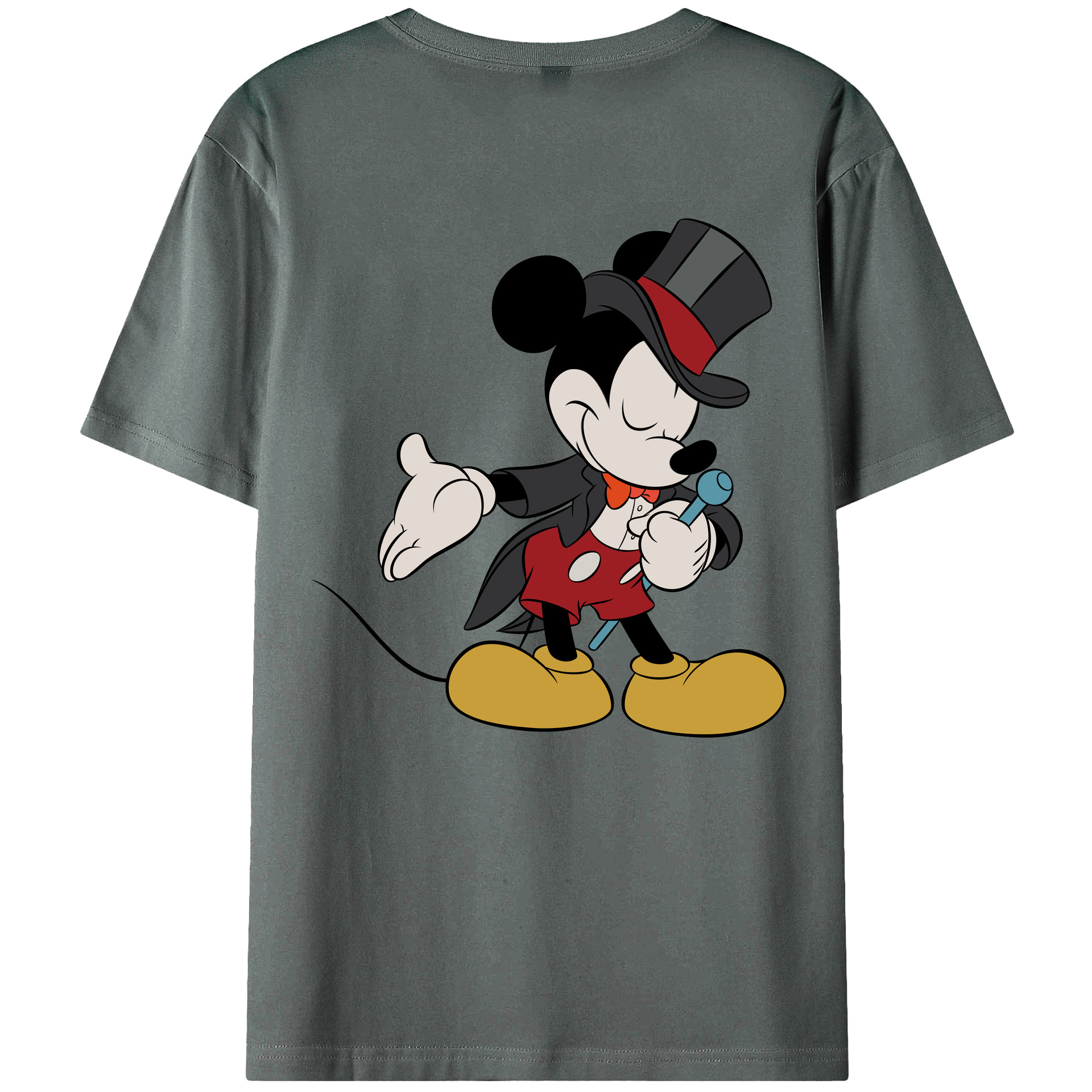 （画像用） ミッキーマウス Mickey Mouse 綿100％半袖Tシャツ（背面プリント）